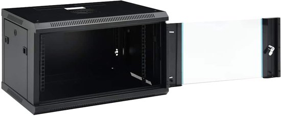 vidaXL Netwerkkast voor aan de muur 6U 19" IP20 600x450x375 mm van vidaXL — afbeelding 3