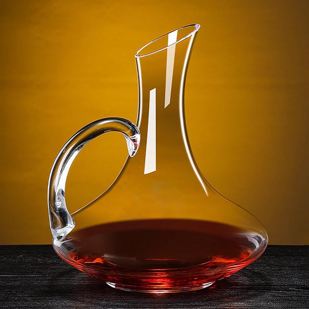 Elegante Glazen Wijnkaraf en Luchter - 100% Loodvrij, Perfect voor Rode Wijn, Ideaal Cadeau voor Wijnliefhebbers en Feestjes (1.5L-3)