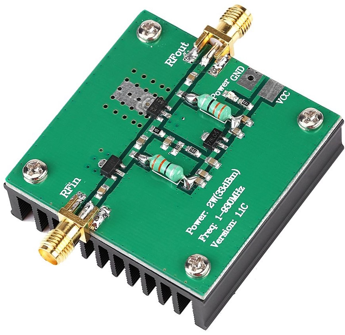 Dailygoody - RF Amplifier Board - 1-930MHz - Geschikt voor FM en amateur radio - 2W vermogen - Brede frequentieband - Ideaal voor radiozenders