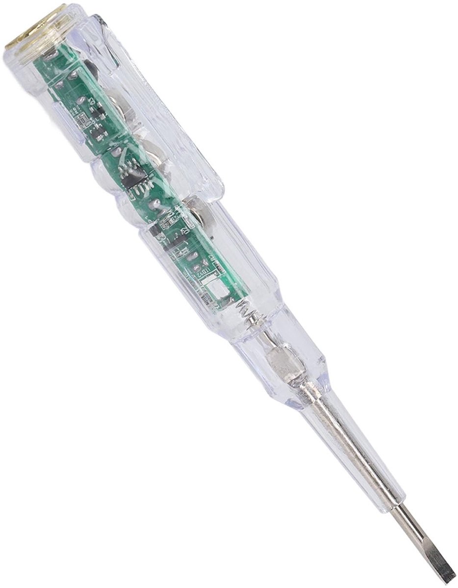 Dailygoody - Spanningstester Schroevendraaier - Spanningsdetector - Driekleurige Neonlichtcircuittesterpen - Handig en compact - Zoemeralarm - Ideaal ...