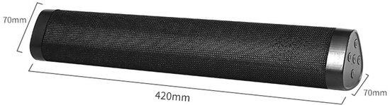 Dailygoody - Bluetooth-soundbar - Draadloze Luidspreker - Compact Ontwerp - 17-inch - Ingebouwde Subwoofer - Geschikt voor Computer en Tv — afbeelding 5