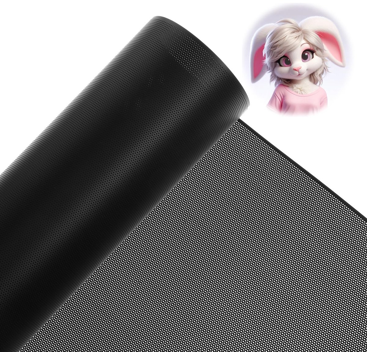 Dailygoody - Masker Plastic Mesh - Creatief PVC Mesh voor Cosplay - Zwart - Perfect voor DIY en Knutselen - 30 cm x 1 m met 0,5 mm Gaten - Geschikt vo