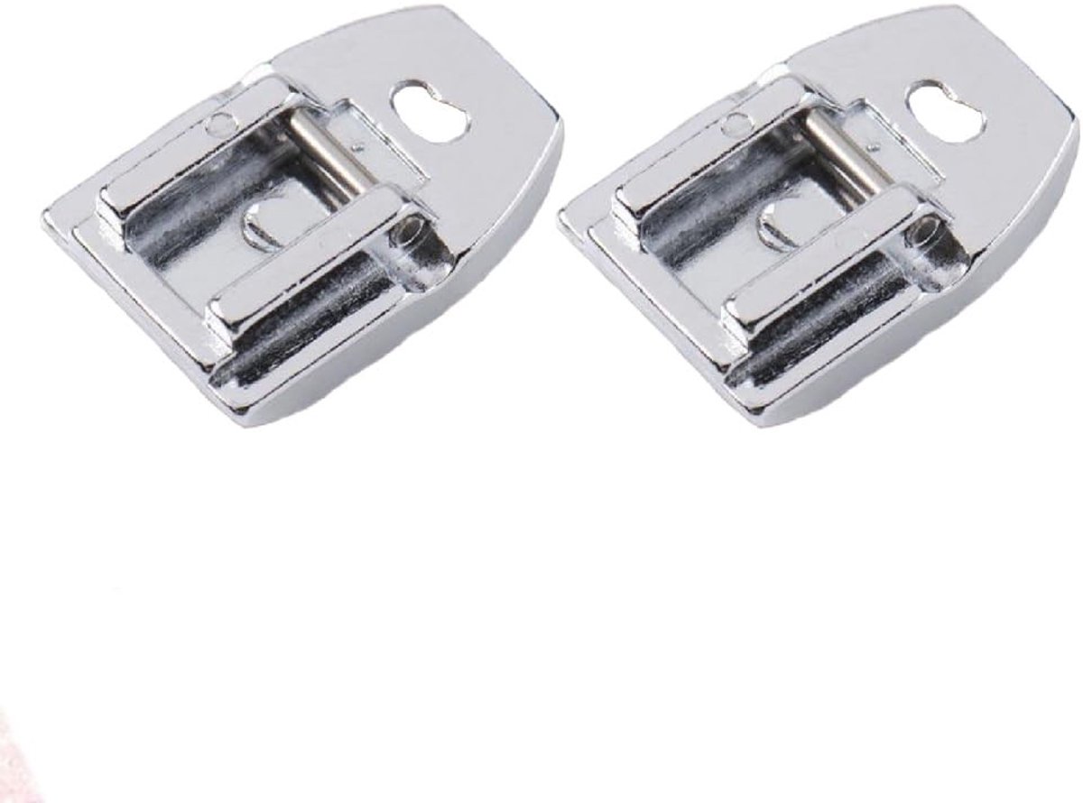 Dailygoody - Onzichtbare ritsvoet - Verborgen rits presservoet - Professioneel naaien - Zilver - Snap-on ritsvoet - Perfect voor naaimachines - 2-pack