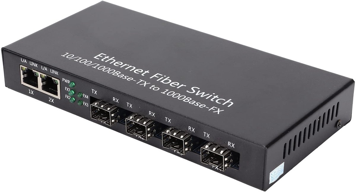 Dailygoody - Gigabit Ethernet switch - Onbeperkte connectiviteit - Compact formaat - Glasvezel en RJ45 - Ideaal voor netwerkuitbreiding - Geschikt voo...