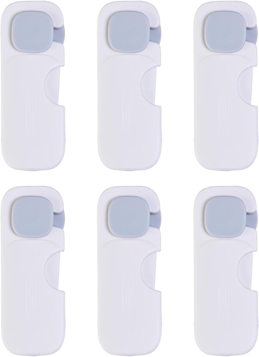 6 Stuks Kindveilige Slot Zelfklevend Koelkast Slot Zonder Boren voor Kastjes en Lades Veiligheid voor Kinderen