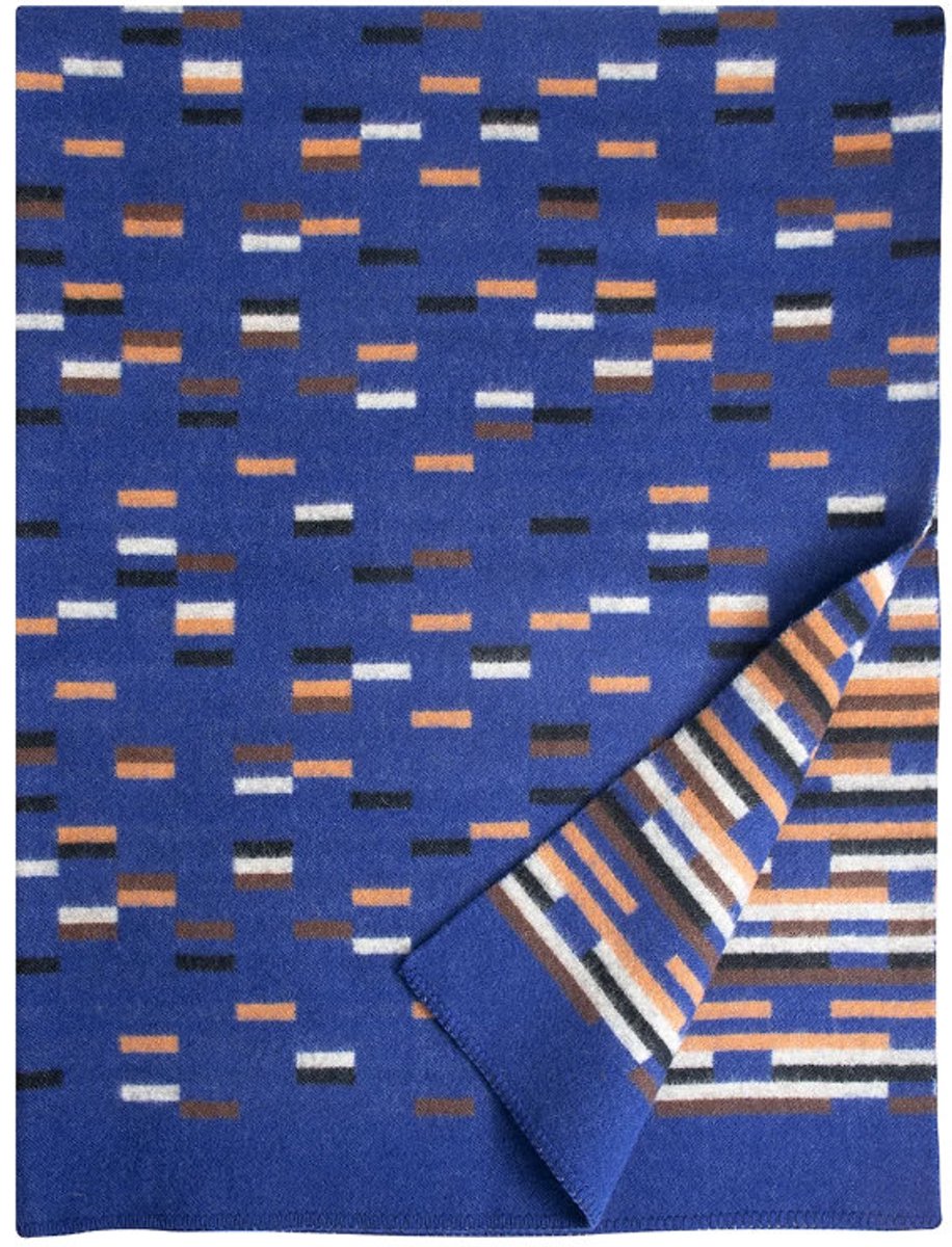Lapuan Kankurit Wollen Plaid - YLLATYS (130x180cm) Blauw