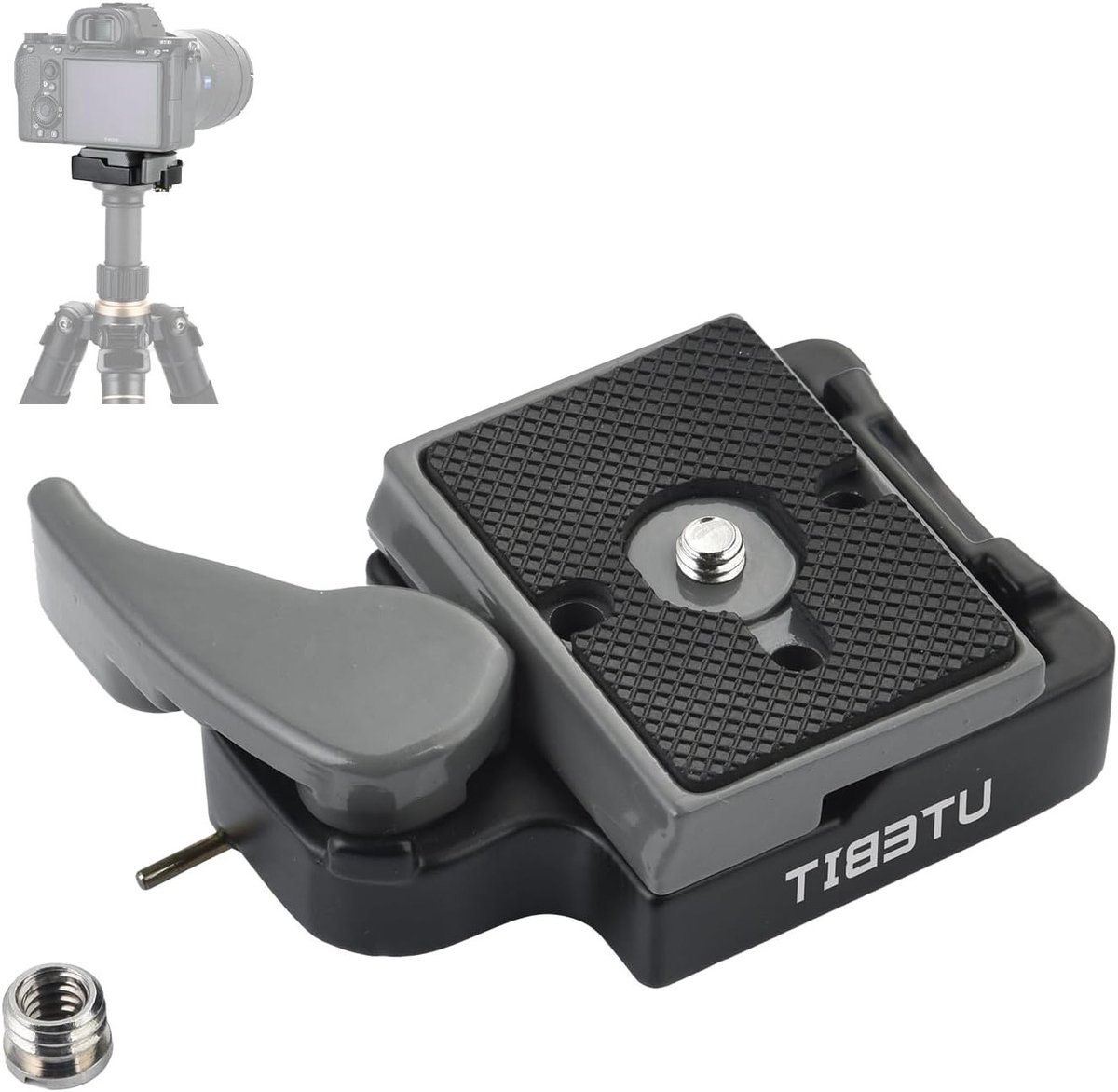 Camera Quick Release Plate met 1/4"-3/8" Schroef voor Statief, Geschikt voor Manfrotto 200PL, Ideaal voor Fotografie en Videografie