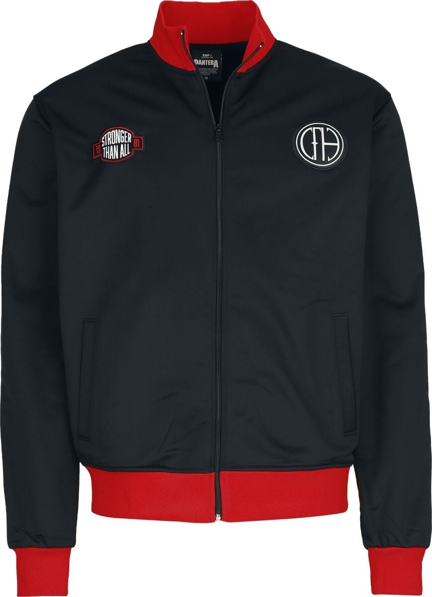 Pantera Soccer Trackjacket Heren Trainingsjas - zwart/rood - M