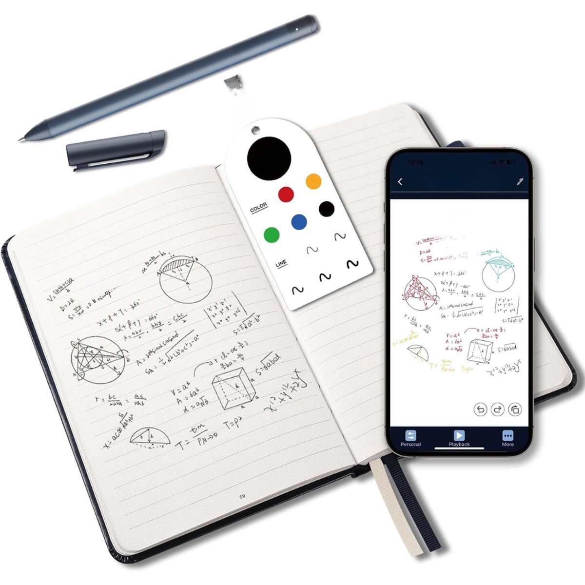 ZMR® Digitaal Notitieblok - Notitieblok - Paper Tablet - Marineblauw - 27cm x 25cm x 5cm