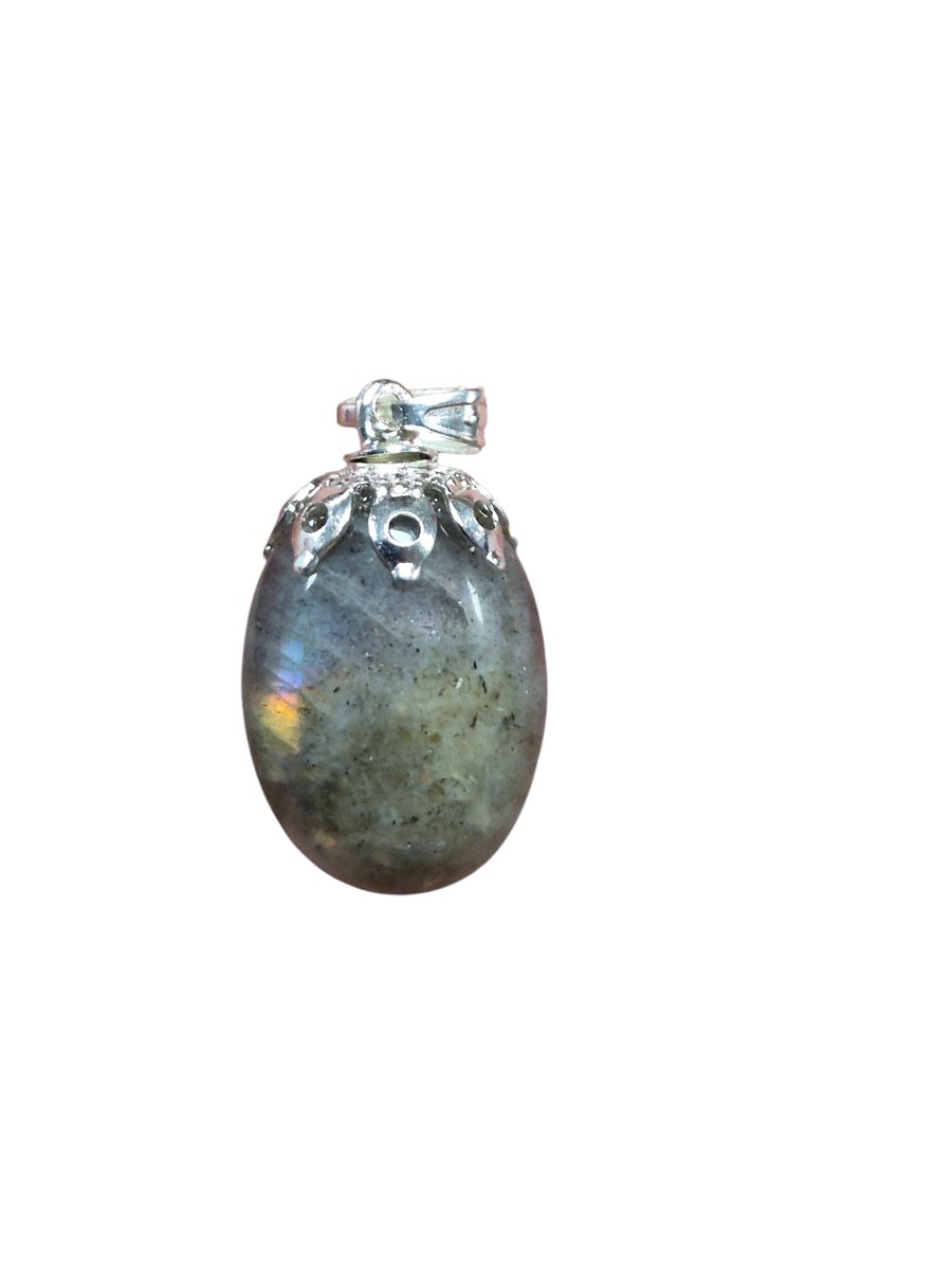 Edelsteen Labradoriet cabochon hanger
