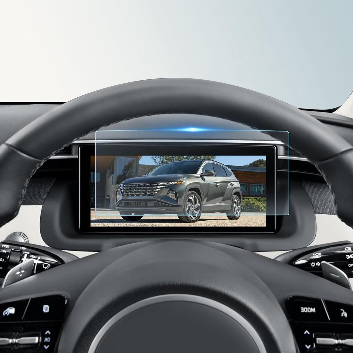 Screen Protector voor Hyundai Tucson NX4 2021-2024, 10.25 Inch Digitale Cockpit, Krasbestendig, Anti-Reflex en Vingerafdrukbestendig Tempered Glass Film