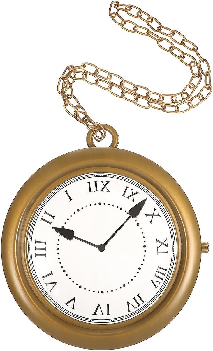 Unieke Horloge Ketting voor Halloween - Witte Konijn Kostuum Accessoires, Hip Hop Stijl, Feestdecoratie