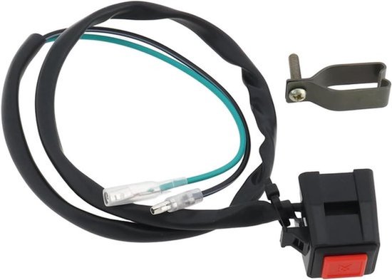 - Motorfiets Stuur Push-type Flameout Zelf Reset Schakelaar Knop Voor Motorfiets off-road Motorfiets.