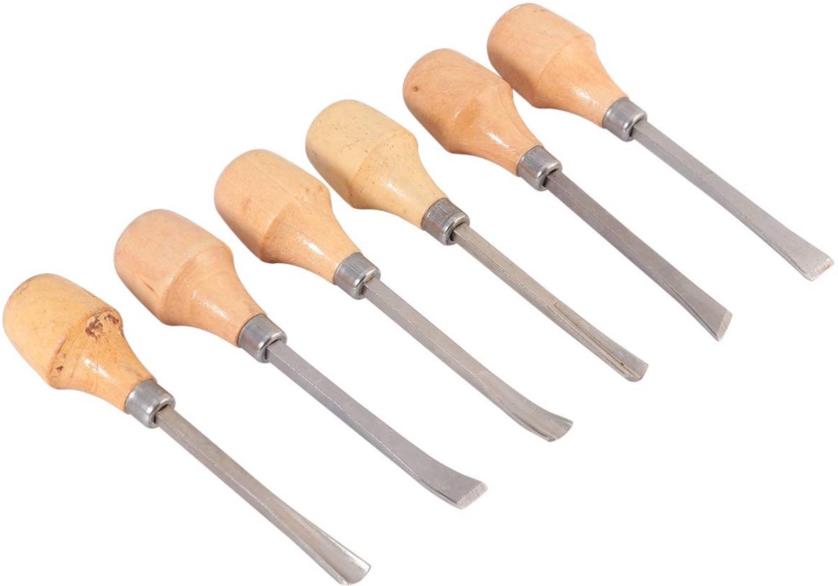 Dailygoods- Snijgereedschap Set van 6 - Beitel - Houtsnijgereedschap