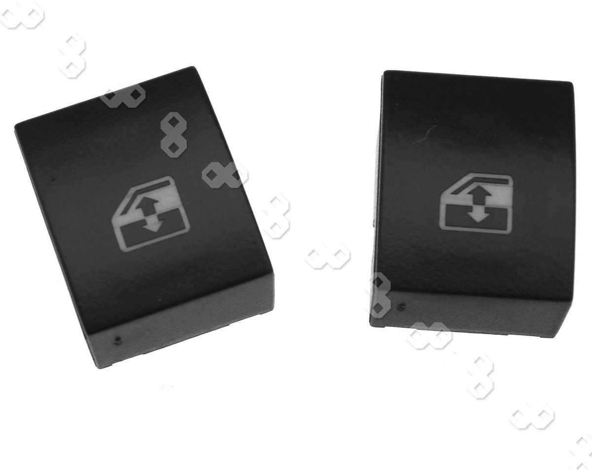 Dailygoody - 2-delige Elektrische Raam Antenne Schakelaar - Vervangingsknop - Zwart - Push Pull Switch - Geschikt voor Opel en Vauxhall - Hoogwaa