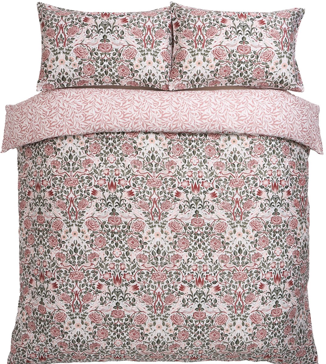 William Morris at Home Dekbedovertrek lits-jumeaux Rose Brick 230 x 220cm