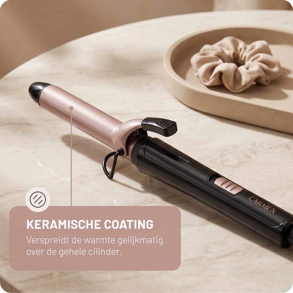 Carmen CCT2520B Krultang met Keramische Coating 25 mm - afbeelding 3