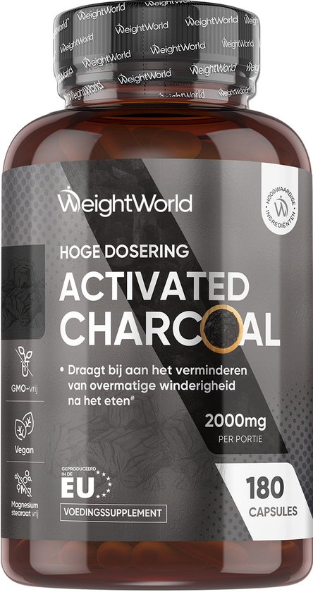 Weight World Actieve Kool Capsules - Activated Charcoal - Vegan - 180 capsules