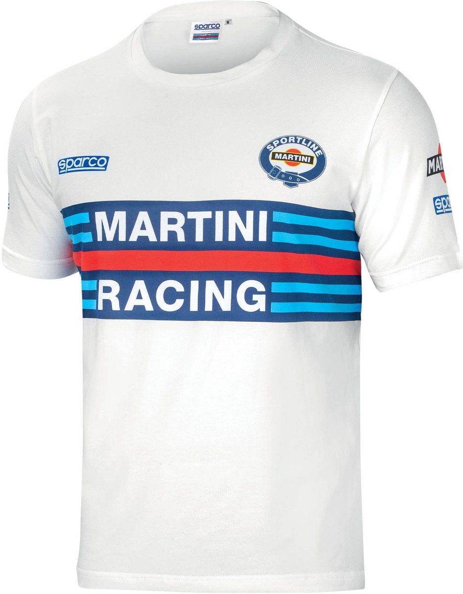 Sparco Martini Racing Martini Racing T-Shirt - Marineblauw/Wit/Zwart — XS