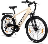 HILAND Rhythm elektrische stadsfiets - 26 inch - 250W motor - 60 km actieradius - 36V 10.4Ah accu - Shimano 7-versnellingen - Unisex - Geel