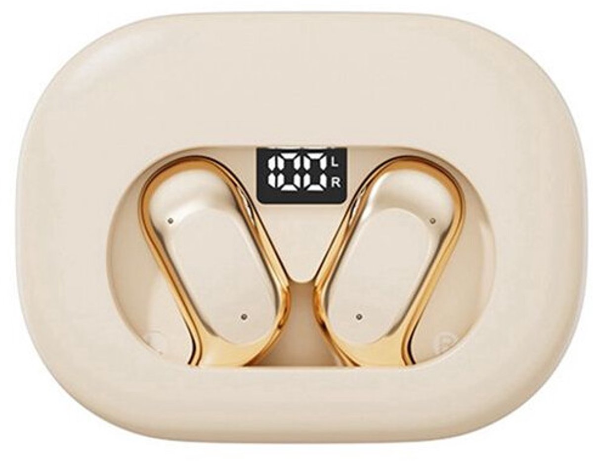M115 Smart Translation Earphones, AI-vertaaloortjes, ondersteunen 144 talen, draadloos in-ear vertaalapparaat, Beige...