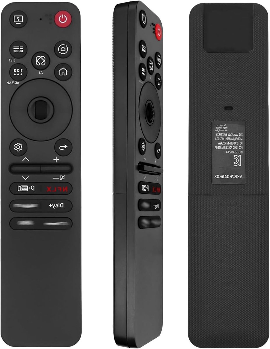 Vervangende afstandsbediening voor LG OLED, QNED en UHD LED LCD televisies met webOS - Universele afstandsbediening voor modellen 2025 met MR25GA functie