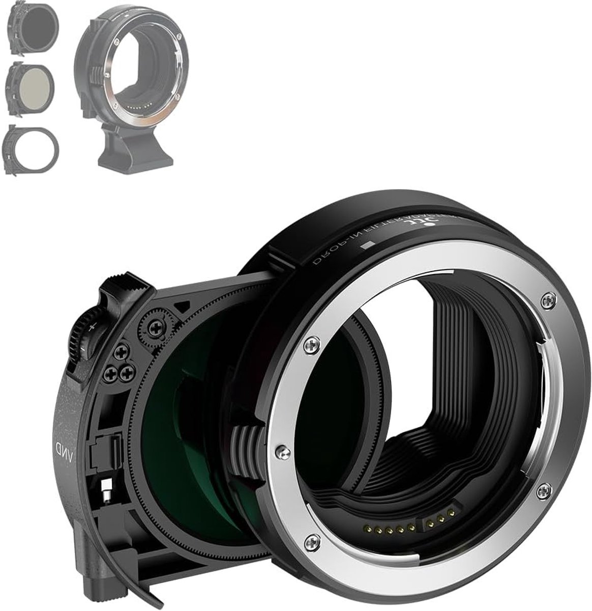 Camera Lens Mount Adapter voor Canon met C-PL en NDV Plug-in Filter voor EF/EF-S naar RF-Mount Camera's zoals EOS R10, R7, R5, R6 en RP - Perfect voor Fotografie en Videografie