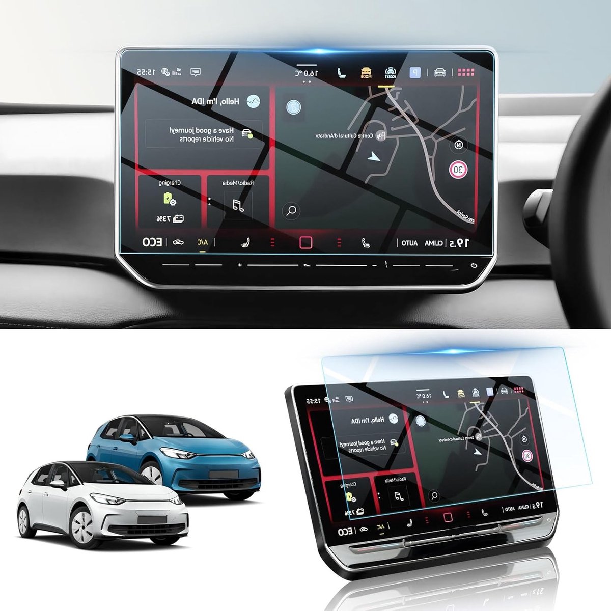 Screen Protector voor VW ID.3 ID3 2025 2026, 12.9 Inch, Tempered Glass 9H voor Navigatiescherm, Bescherming, Accessoires en Schermbeveiliging