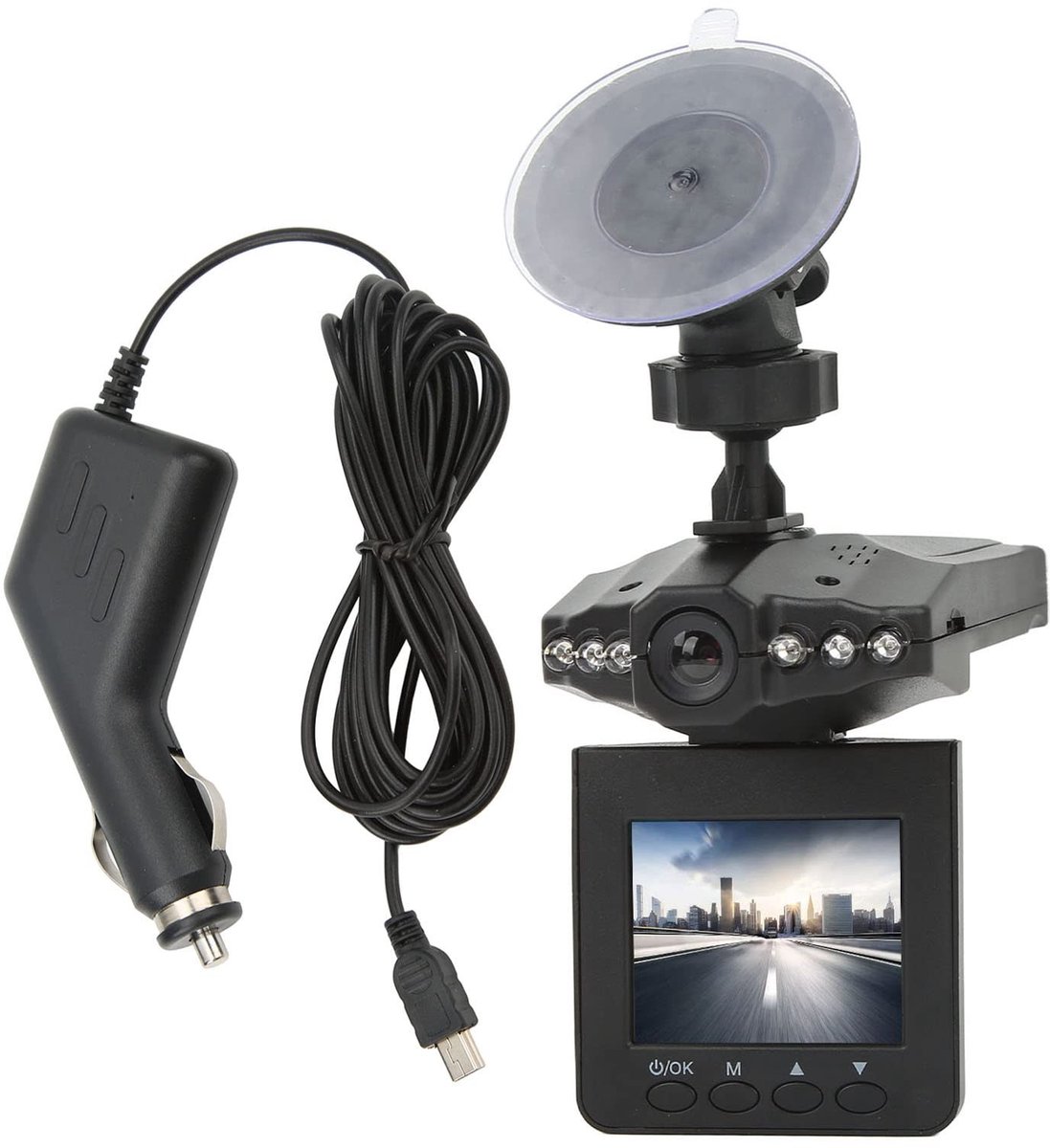 Dailygoody - Car Cam 1080P HD - Dash Cam met Infrarood Nachtzicht - 120 ° Groothoeklens - Autovideorecorder - 2,5 Inch Kleurendisplay - Geschikt voor