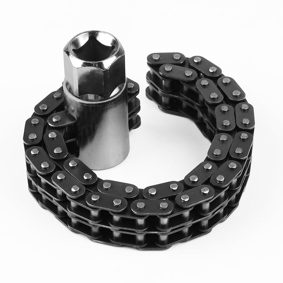 Store_8 - Ketting-oliefiltersleutel - Universeel - 14 cm - Geschikt voor motorfiets en auto - Chroom-vanadium staal - Duurzaam en betrouwbaar