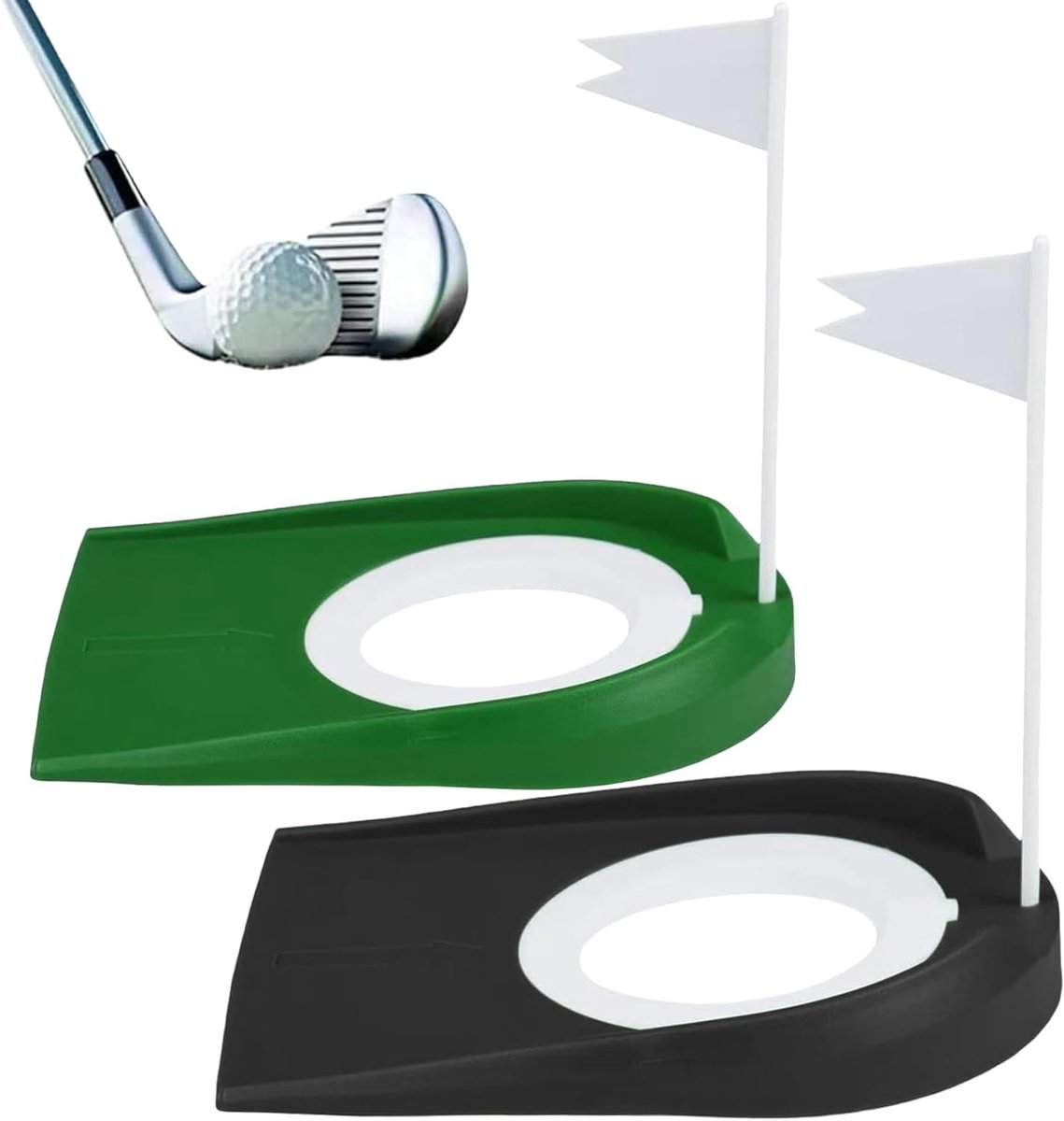 Golf Putting Cup Set met Vlag - Ideale Oefenhulp voor Binnen en Buiten - Verbeter je Putting Techniek en Swing Positie met Verstelbare Hole en Vlag