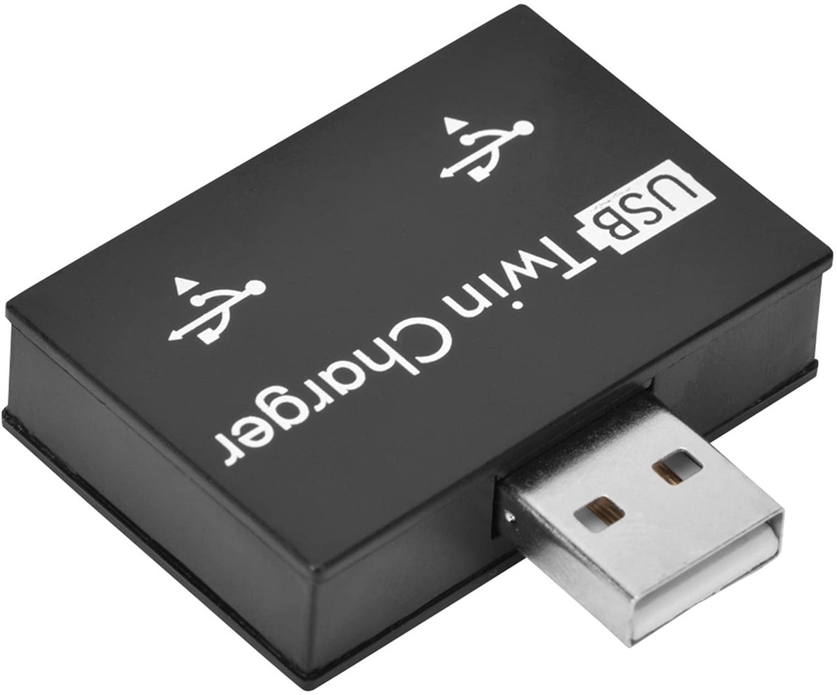 Dailygoody - USB Splitter - USB 2.0 Hub - Compact en Draagbaar - Zwart - Opladen van Meerdere Apparaten - 2 Poorten - Geschikt voor Alle USB Appa