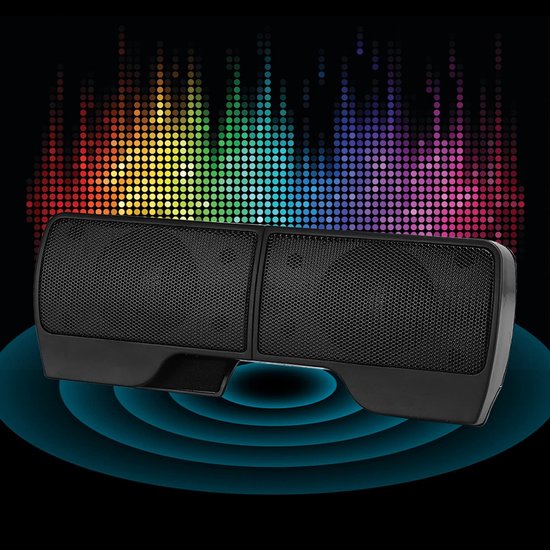 Dailygoody - Laptop Soundbar - USB Draagbare Speaker - Mini Desktop Geluid - 2.0 Audio Systeem - Geschikt voor Notebook en Telefoon - Compact formaat — afbeelding 3