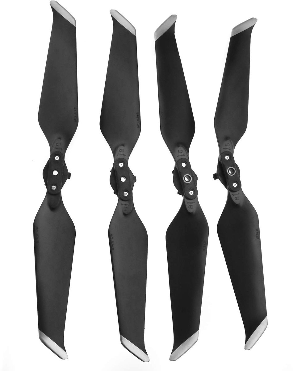 Dailygoody - Propeller Mavic 2 Pro - Geluidsarm - Zilver - Reserveonderdelen - Compatibel met Mavic 2 Zoom - 4 stuks