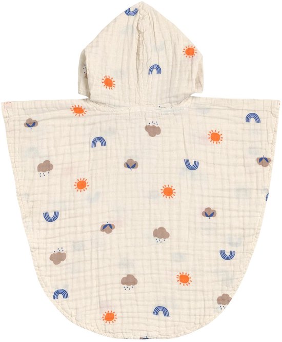 OmGoods - Dailygoody - Badponcho - Kinderen - Zacht en huidvriendelijk - Muslin - Duurzaam katoen - Badkleding - Bloemige natuur van Omgoods — afbeelding 2