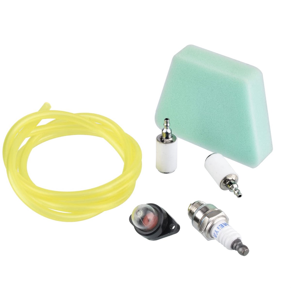 Dailygoody - Brandstoffilter en Luchtfilter Set - Voor Kettingzaag - Inclusief Bougie en Primer - Compleet Onderhoudsset - Geschikt voor Mcculloch