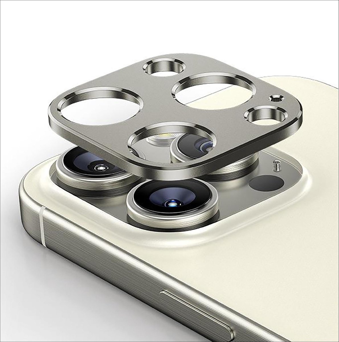 aladdien - Achtercamerabescherming - iPhone 16 Pro - Krasbestendig - Titanium - Valbescherming - Camerabescherming - Geschikt voor iPhone 16 Pro/16 ...