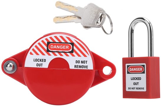 Dailygoody - Veiligheids Padlock met Kromme Platte Doos voor Gas- en Waterkleppen 25-64mm — afbeelding 4