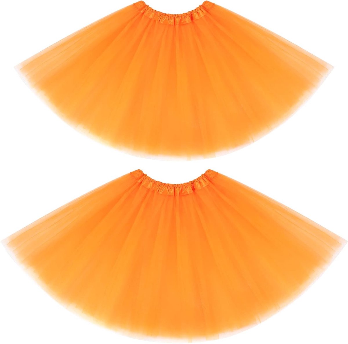 2 Packs Tutu Rok voor Vrouwen en Tieners - Korte 80's Tulle Rok met 4 Lagen voor Feestjes en Dansactiviteiten