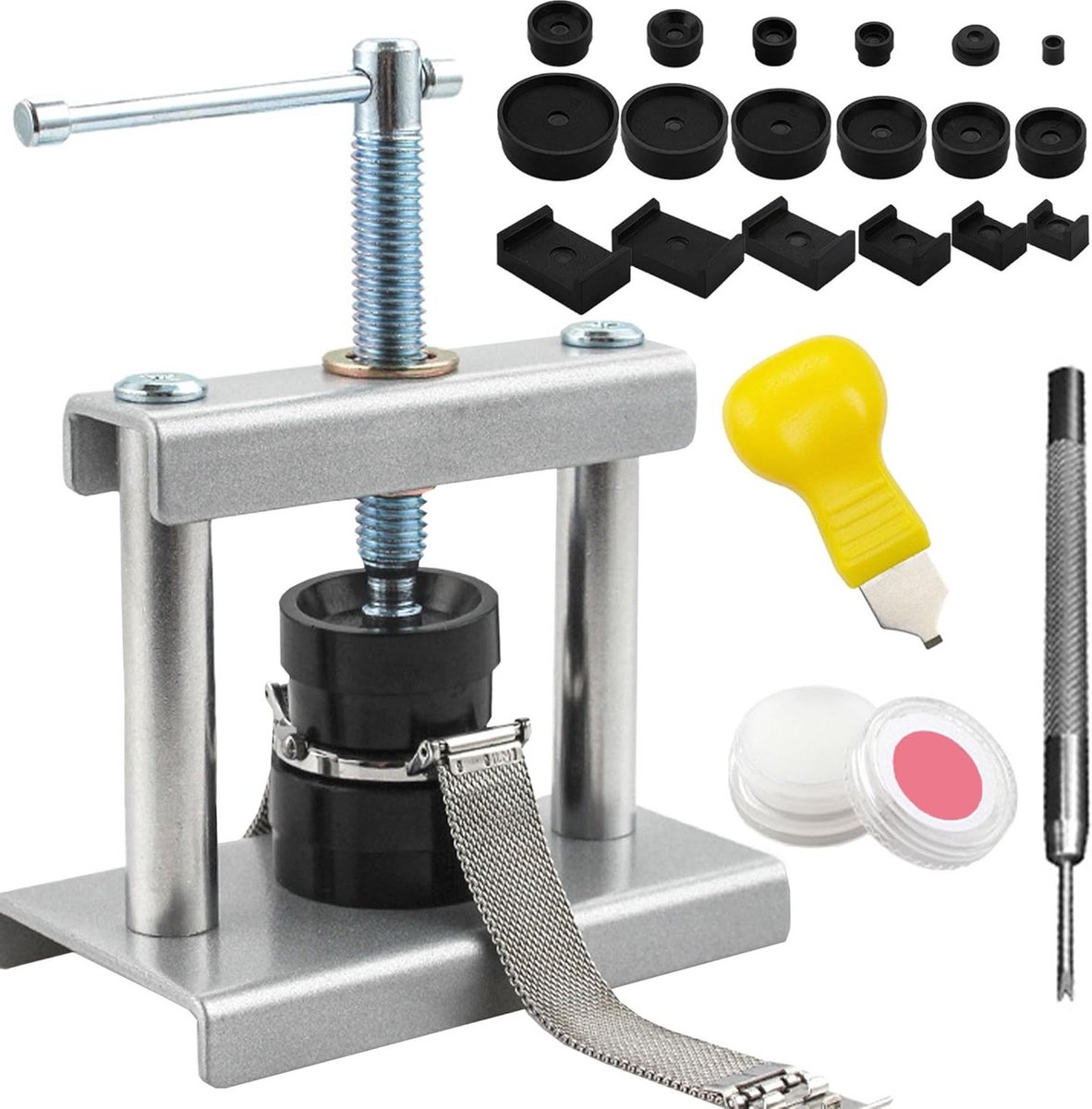 Complete Set voor Horloge Reparatie met 18 Doppen, Inclusief Gereedschap voor Batterijvervanging en Pry Opening