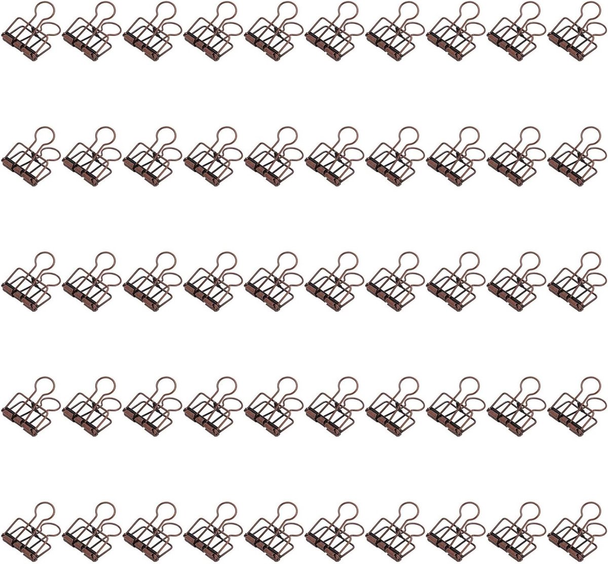 50 Stuks Metalen Paperclips 32mm voor Kantoor, Thuis, Keuken en School - Vouwbare Binderclips in Paars en Brons