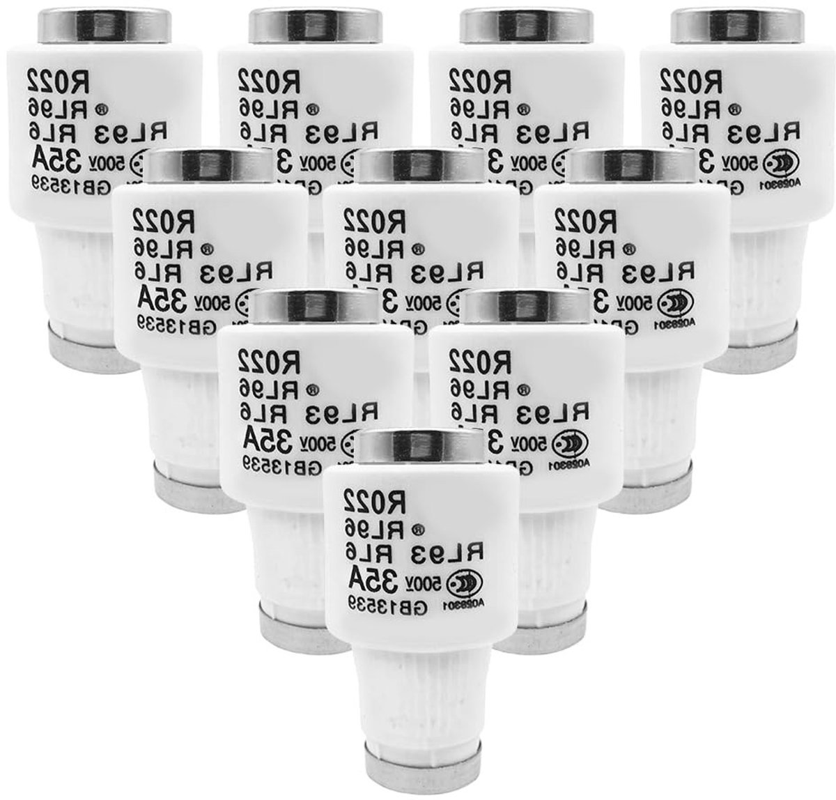 10 Stuks Neozed Sicheringen R022 35A 500V Keramische Veiligheidszekeringen voor Kabel en Leidingbescherming