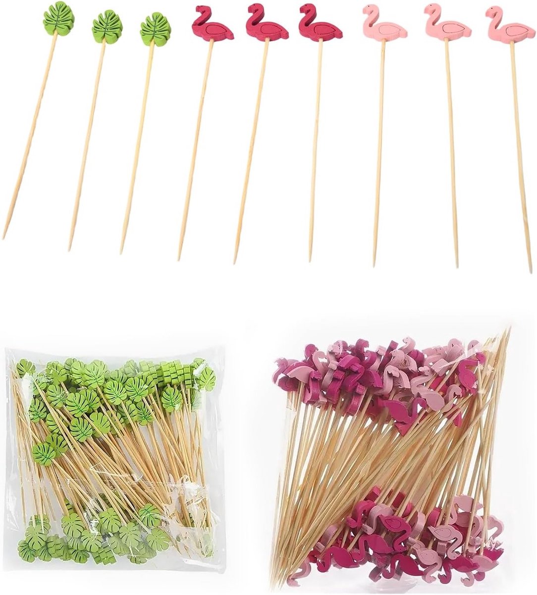200 Houten Cocktail Prikkers Bamboe Spiesjes voor Drankjes en Hapjes