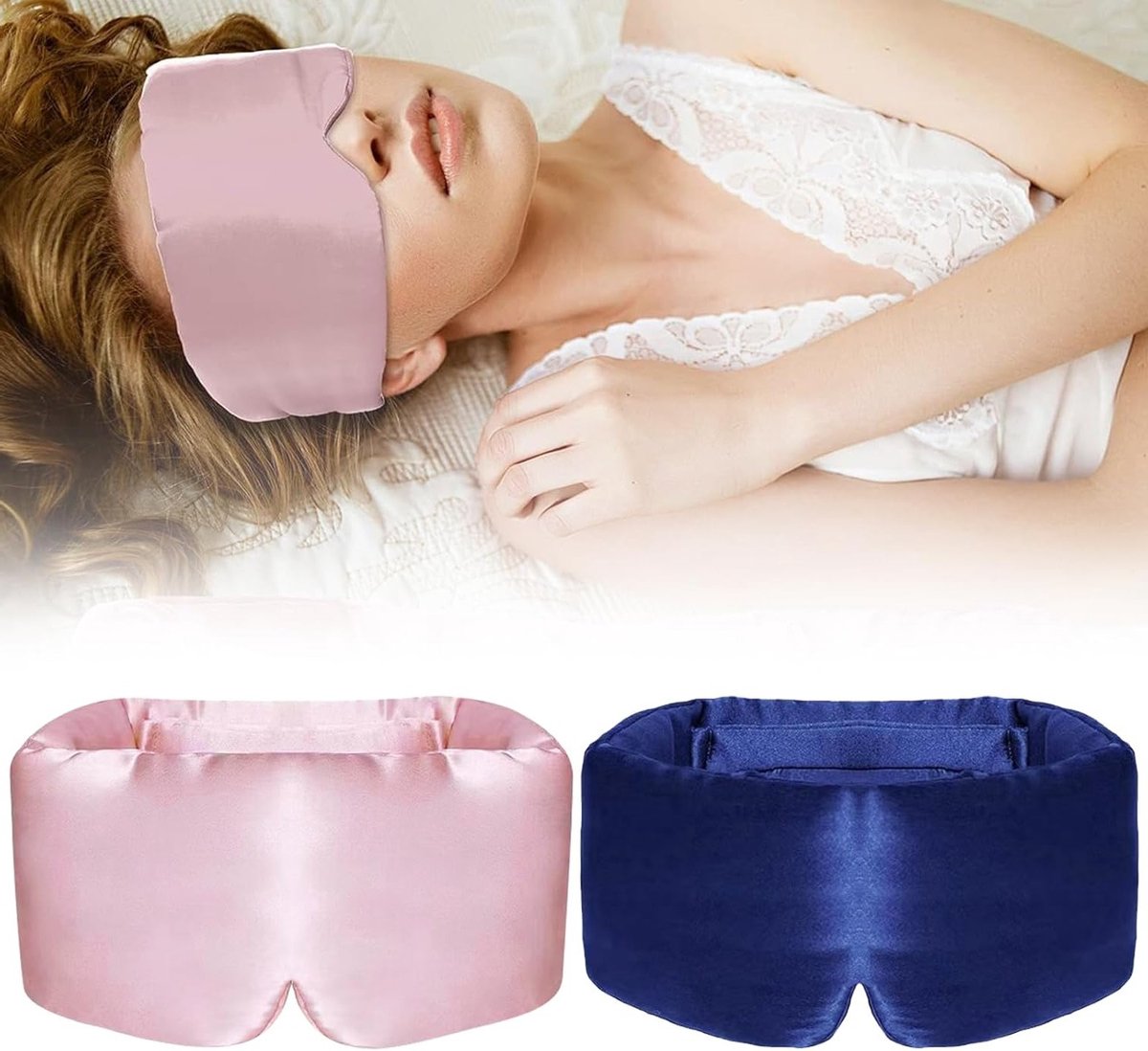 Verstelbaar oogmasker voor een comfortabele nachtrust, ultrazacht slaapmasker voor verduistering en optimale slaapkwaliteit, geschikt voor mannen en vrouwen