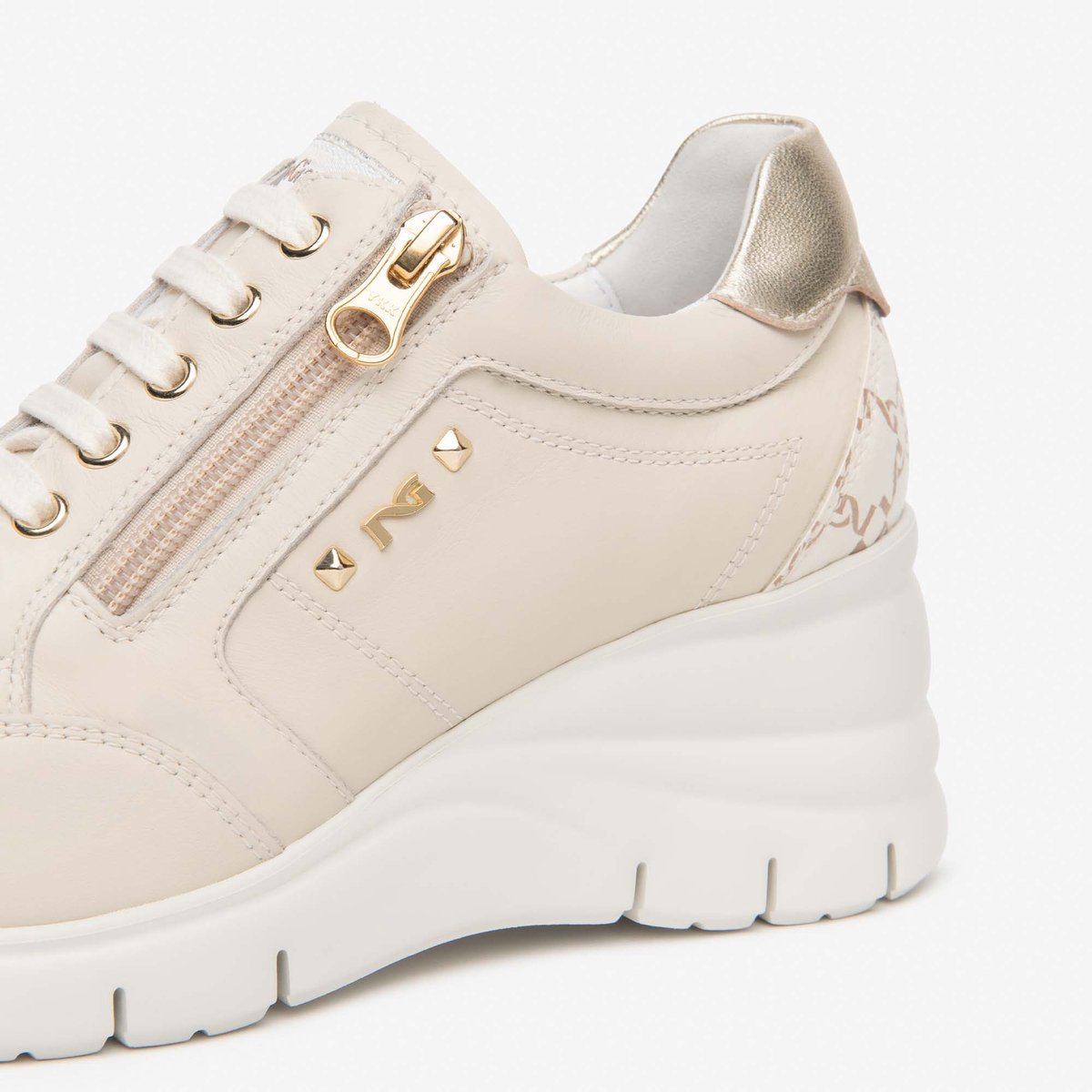Sneaker Nerogiardini Velvet 1039 T.Giove Beige/Noccio Etoile Miele Eva - Fashion Wear - Vrouwen