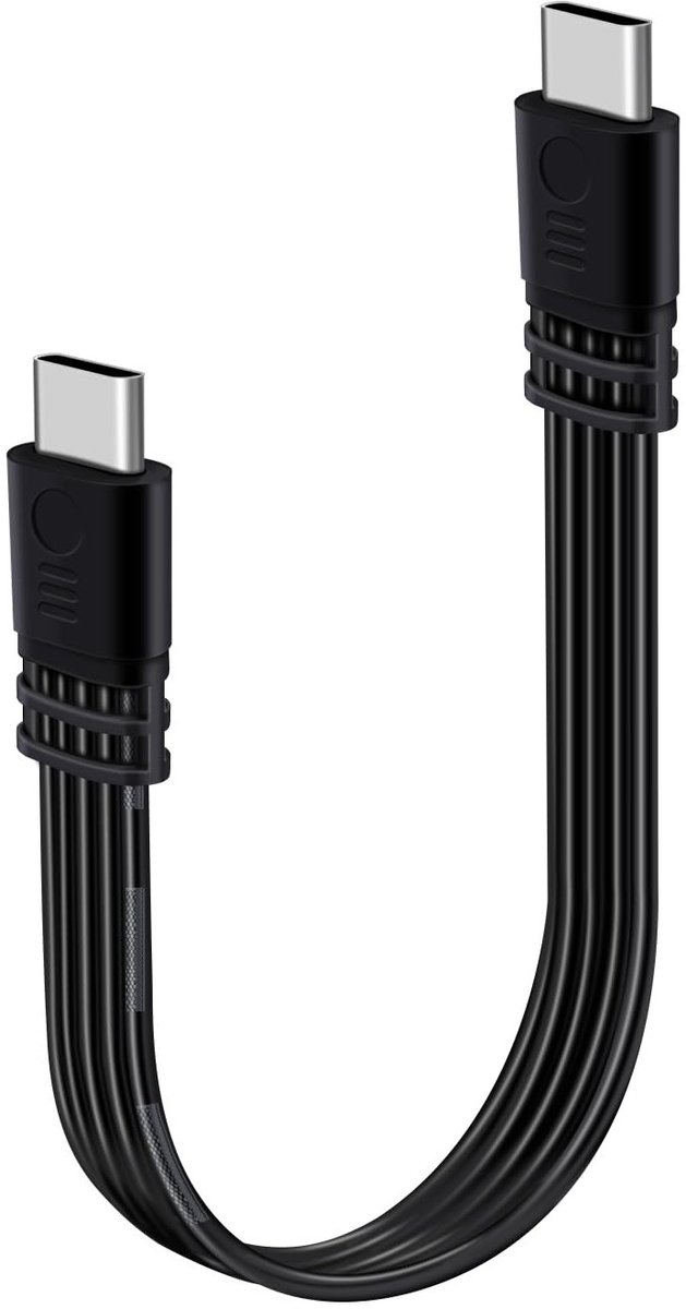 USB C naar USB-C Kabel Plat PD 65W Snelladen Data Kabel 480Mbps voor Smartphone en Tablet - 0.5m Lengte
