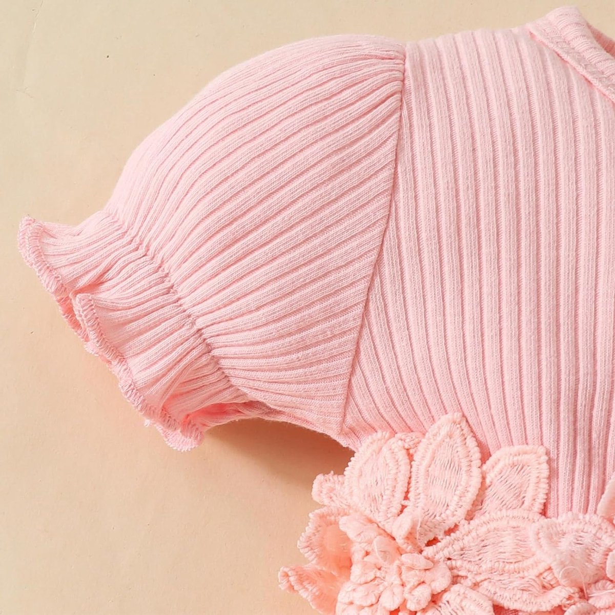 Schattige Bloem Borduur Tulle Jurk voor Baby Meisjes met Korte Mouwen - Lente en Zomer Kleding voor 0-18 Maanden