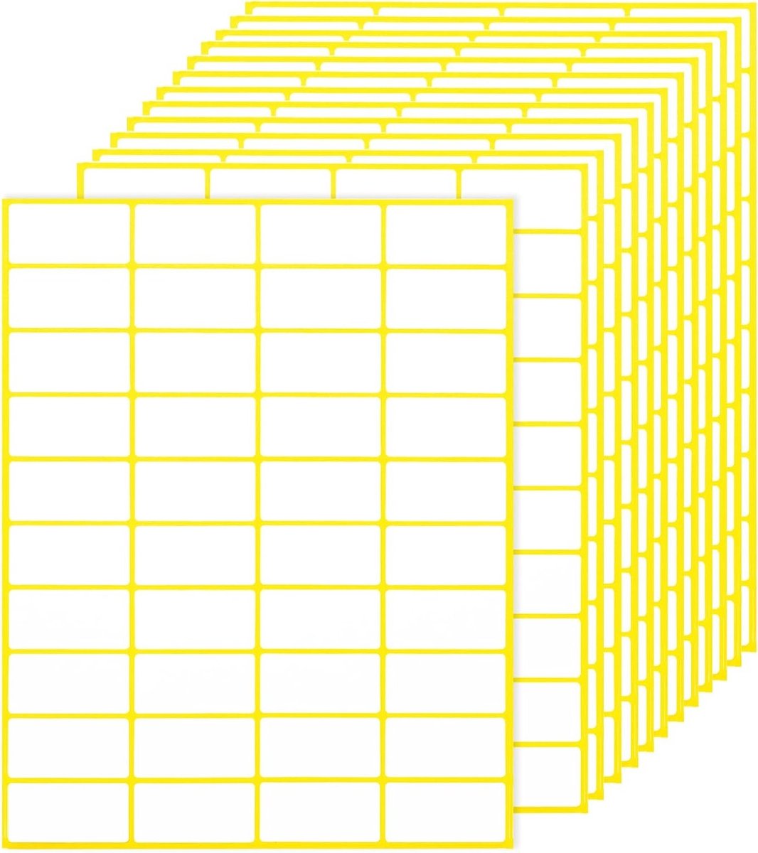1.200 Zelfklevende Labels 19 x 38 mm voor Keuken, Kantoor en School - Ideaal voor Vriezer en Jam Labels