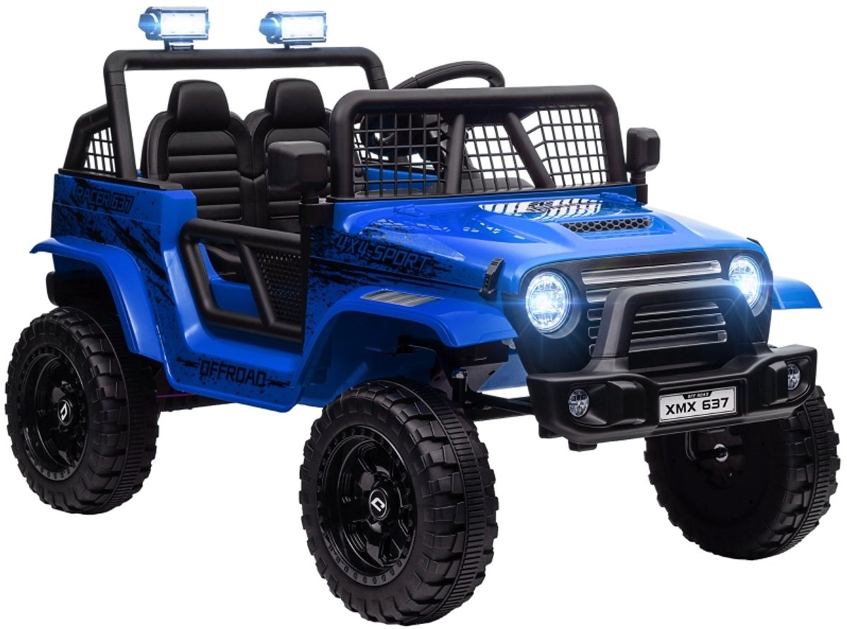 Elektrische Auto - Blauw - 3 Snelheden - Muziek