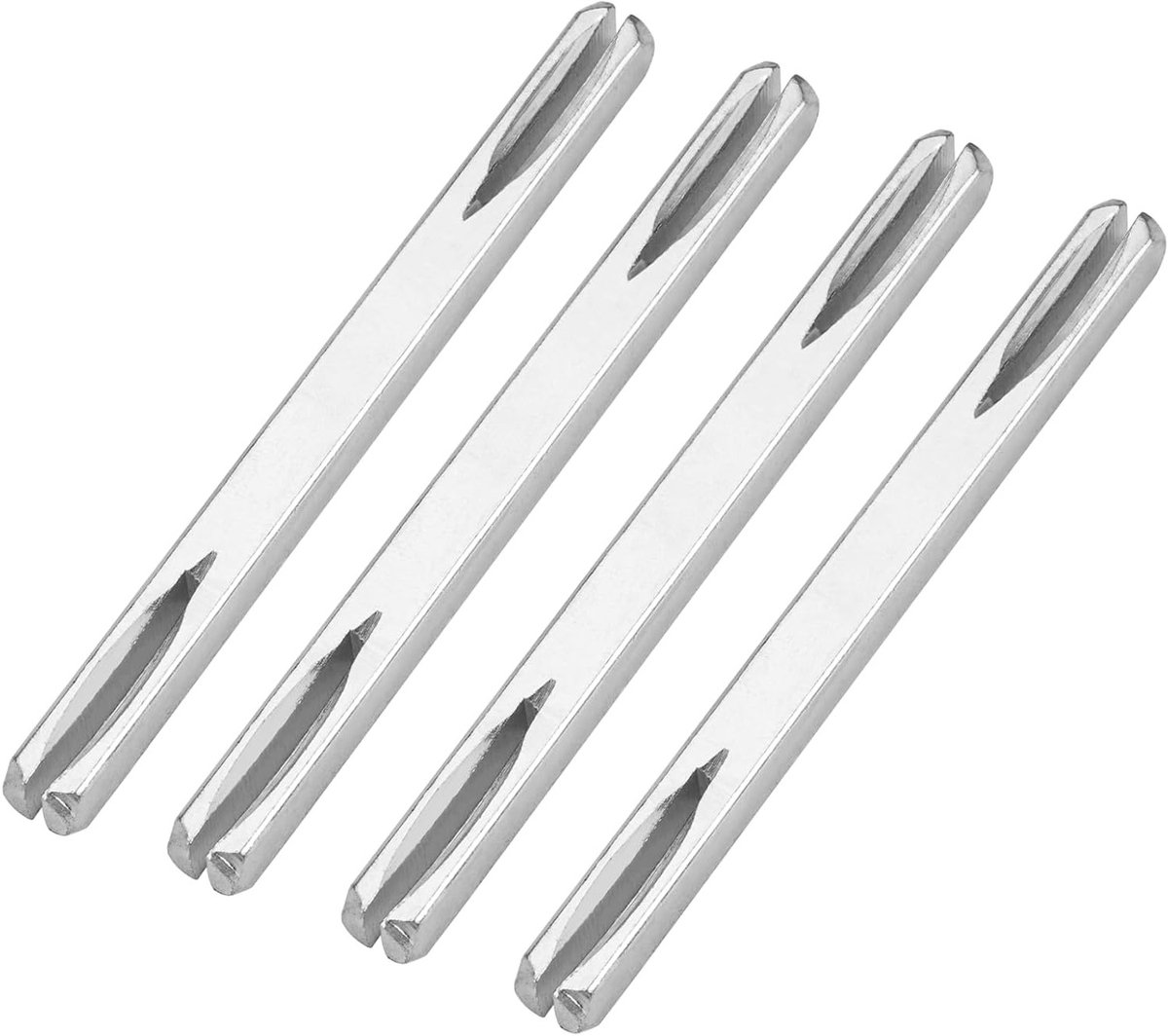 Set van 4 Vierkante Bevestigingspinnen 8 mm, Stalen Spindelstangen voor RVS Deuren, Knoppen en Rivierelementen